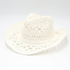 Raylene Vintage Straw Cowboy Hat 0