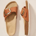 Brielle | Buckle Cork Orthopedic Slides