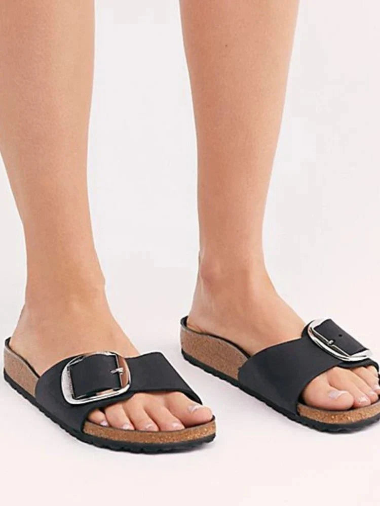 Brielle | Buckle Cork Orthopedic Slides