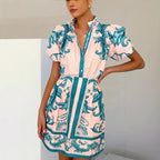 Kelsey | Linen Floral Cocktail Dress