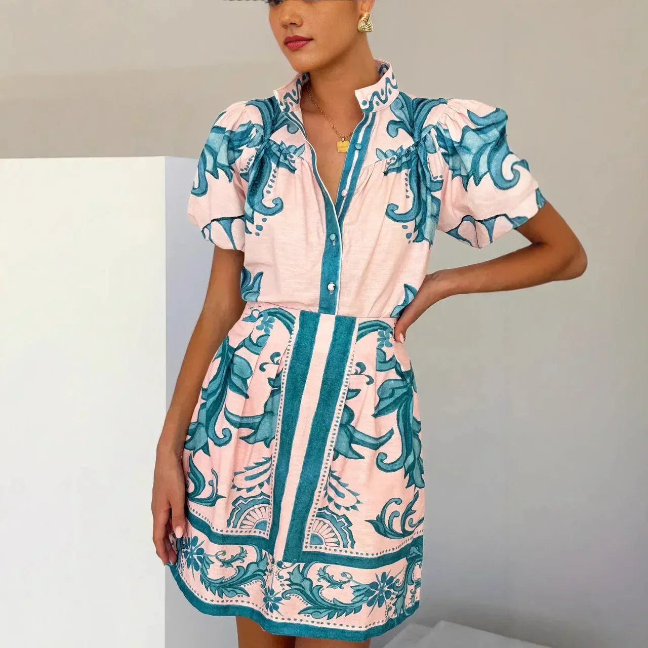 Kelsey | Linen Floral Cocktail Dress