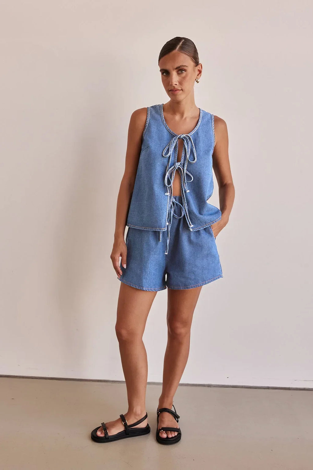 Doretta | Denim Tie Set
