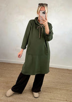 Cyralina - Junior's Elegant Hooded A-Line Dress