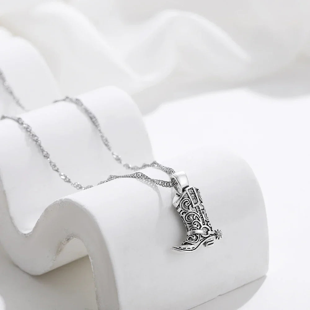 Cowgirl Boot Necklace – close-up