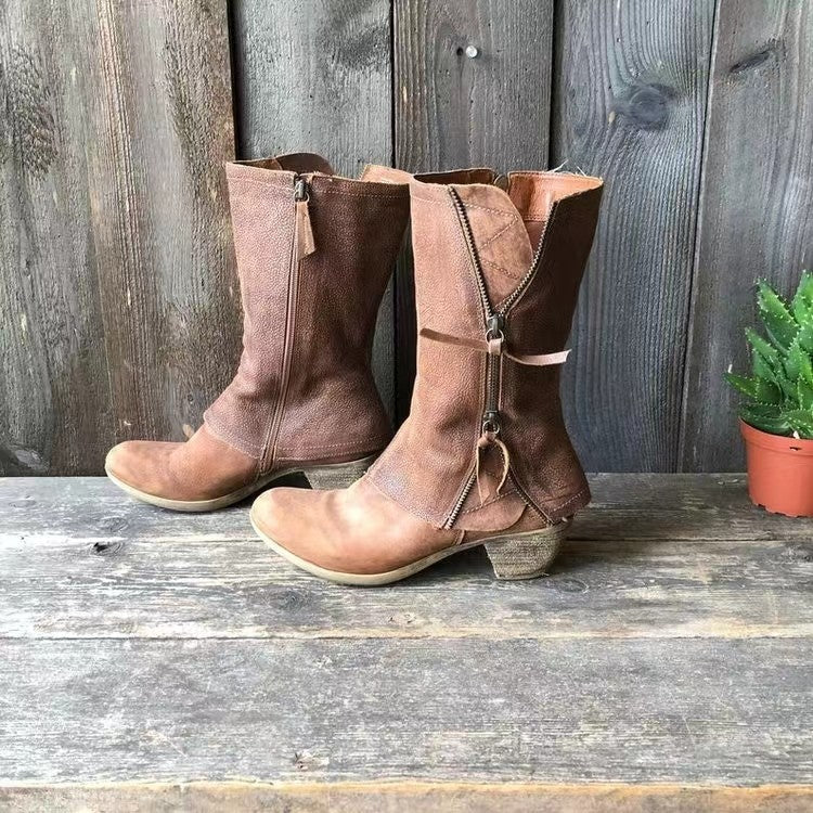 The Amelia | Layered Mid-Calf Boots