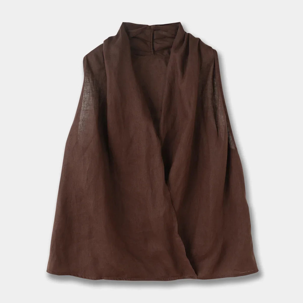 Valienne | Drape Linen Vest