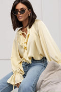 Liora | Satin Ruffle Blouse