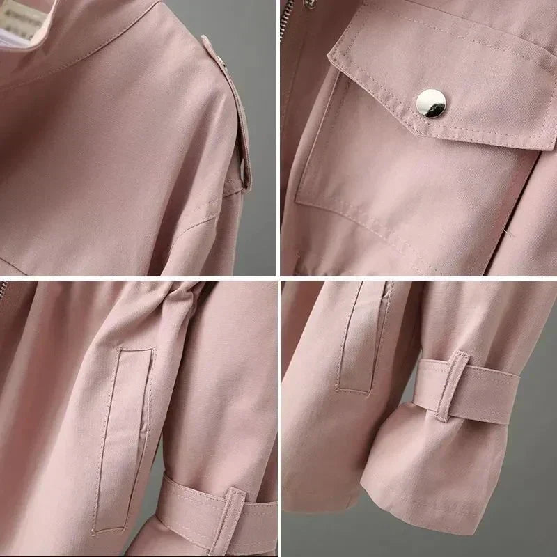 Women's Wool-Blend Coat, Double-Breasted, Belted Waist, Deep Pockets