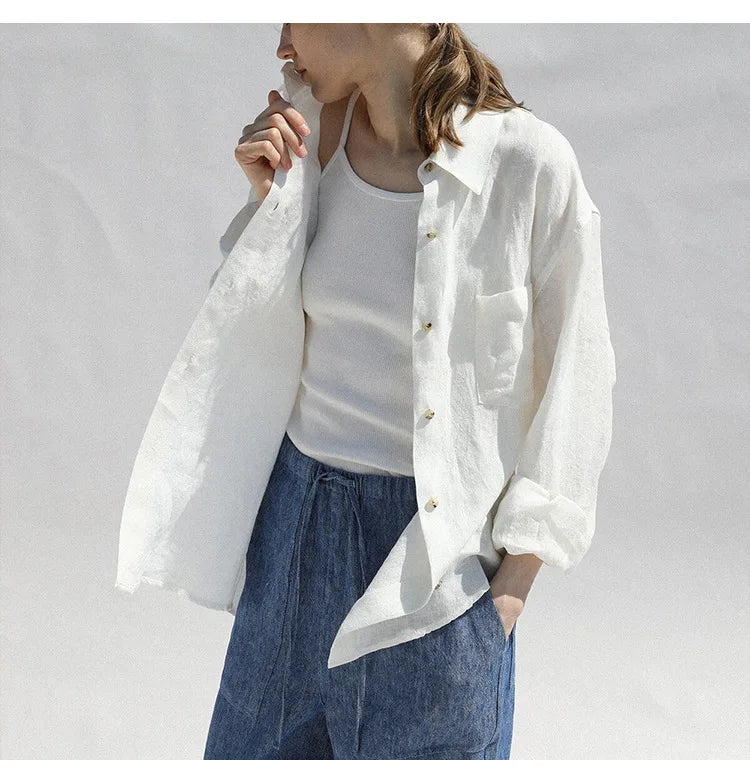 Daley | Oversized Linen Blouse