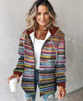 Highland Plaid Hooded Coat – front view