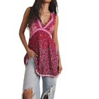 Sienna | Lace-Trim Floral Mini Dress