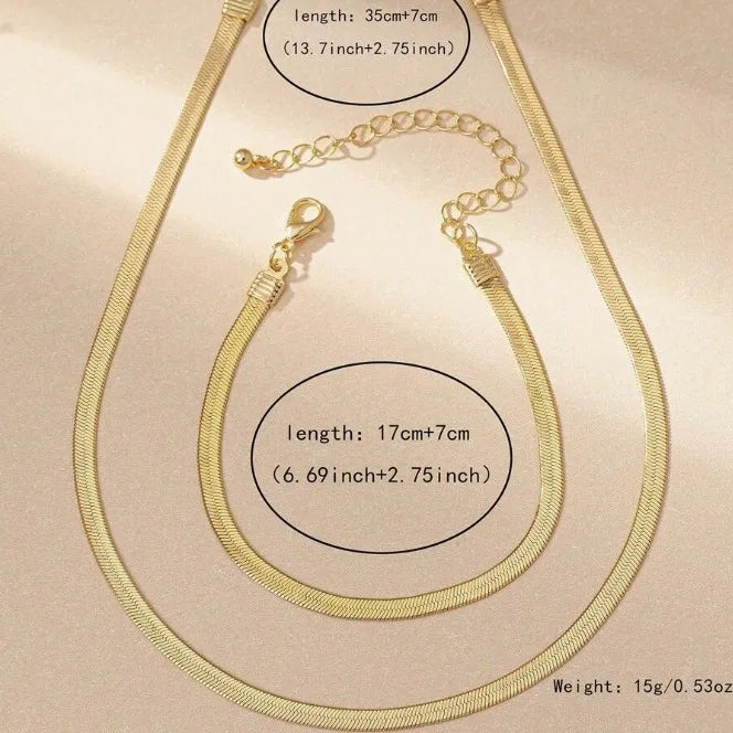 Velina - Classic Snake Bone Jewelry Set