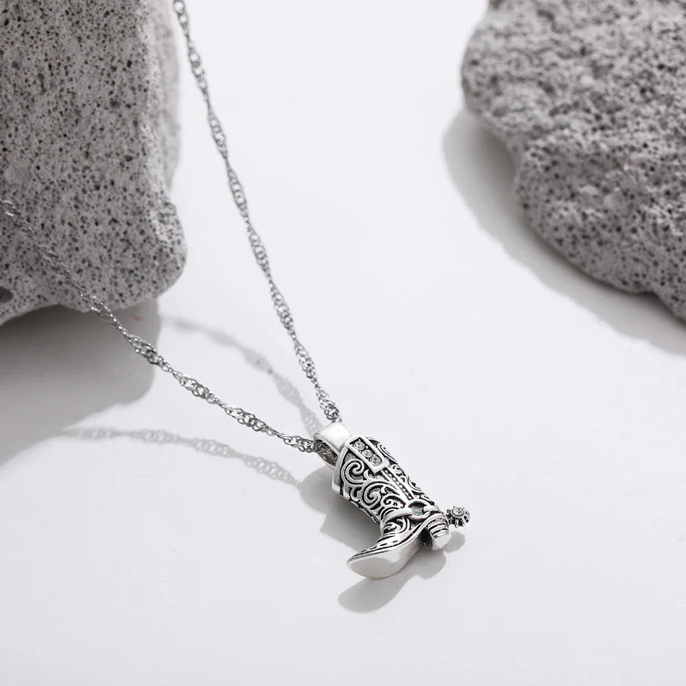 Cowgirl Boot Necklace – detail view