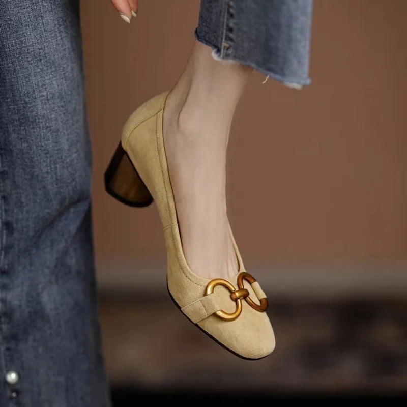 Melanie | Orthopedic Close Toe Buckle Heels