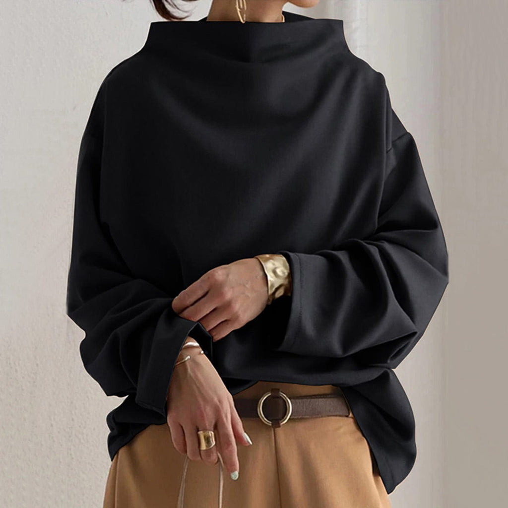 Elly High-Neck Casual Top – front view