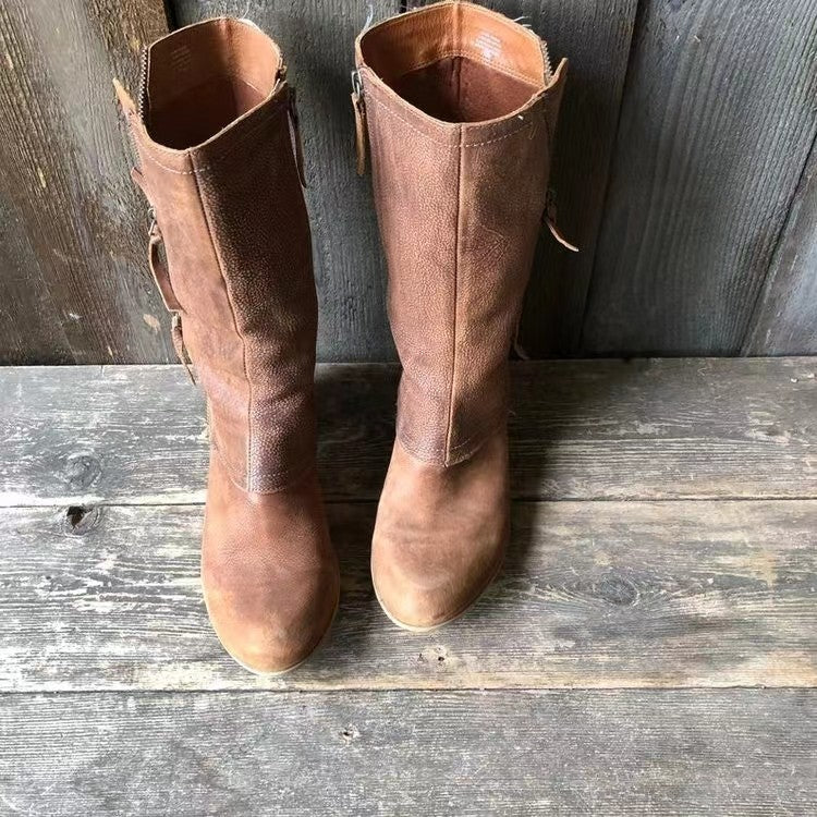 The Amelia | Layered Mid-Calf Boots