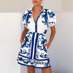 Kelsey | Linen Floral Cocktail Dress