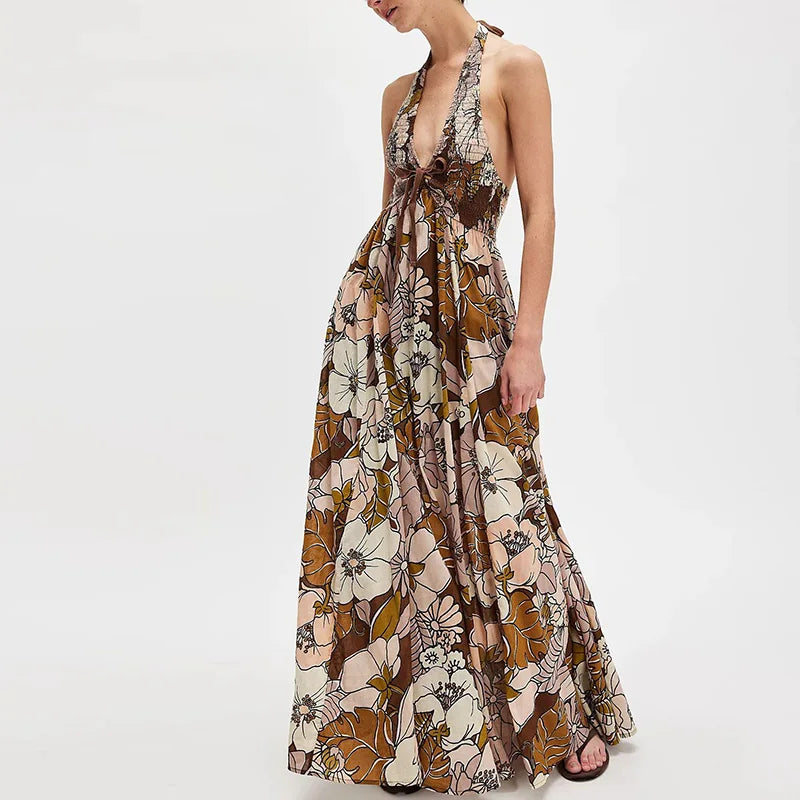 Cheela | Halter Maxi Beach Dress