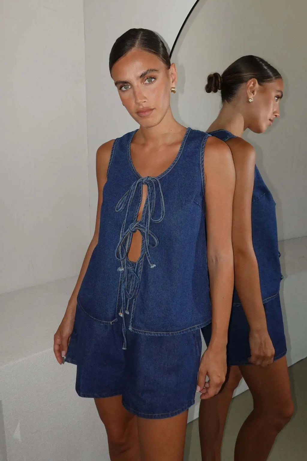 Doretta | Denim Tie Set