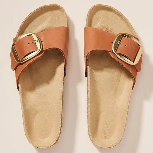 Brielle | Buckle Cork Orthopedic Slides