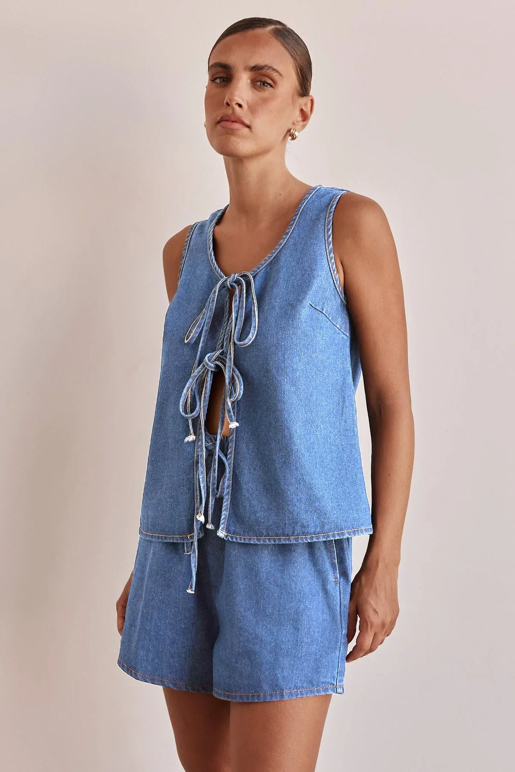 Doretta | Denim Tie Set