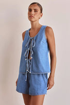 Doretta | Denim Tie Set