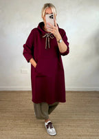 Cyralina - Junior's Elegant Hooded A-Line Dress