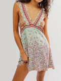 Sienna | Lace-Trim Floral Mini Dress