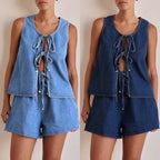 Doretta | Denim Tie Set