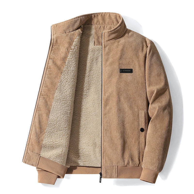 Udo Men's Fleece-Lined Corduroy Jacket by Vera Noir – front view