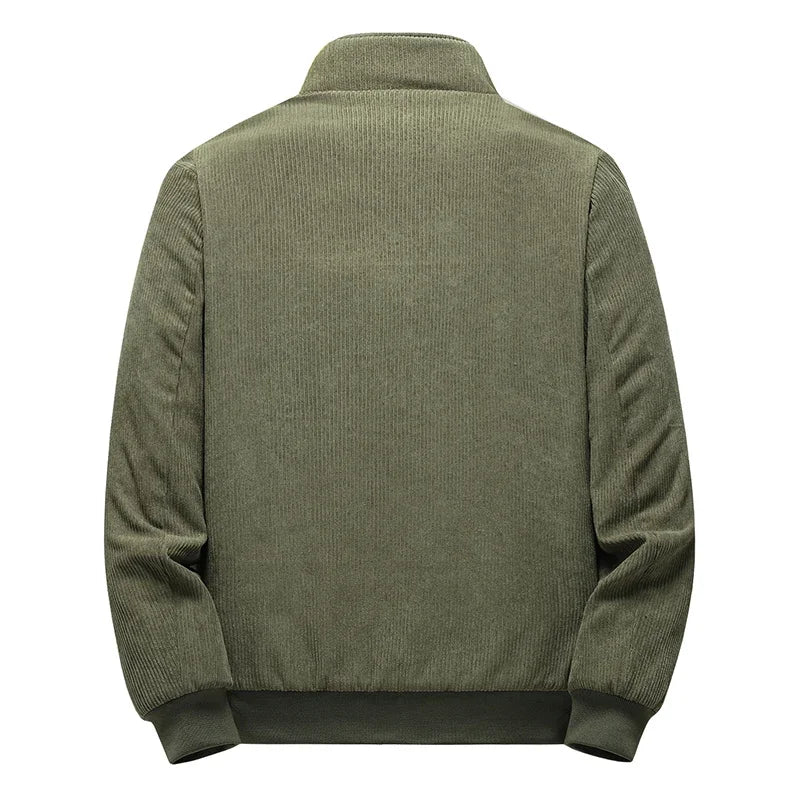 Udo Men's Fleece-Lined Corduroy Jacket by Vera Noir – close-up
