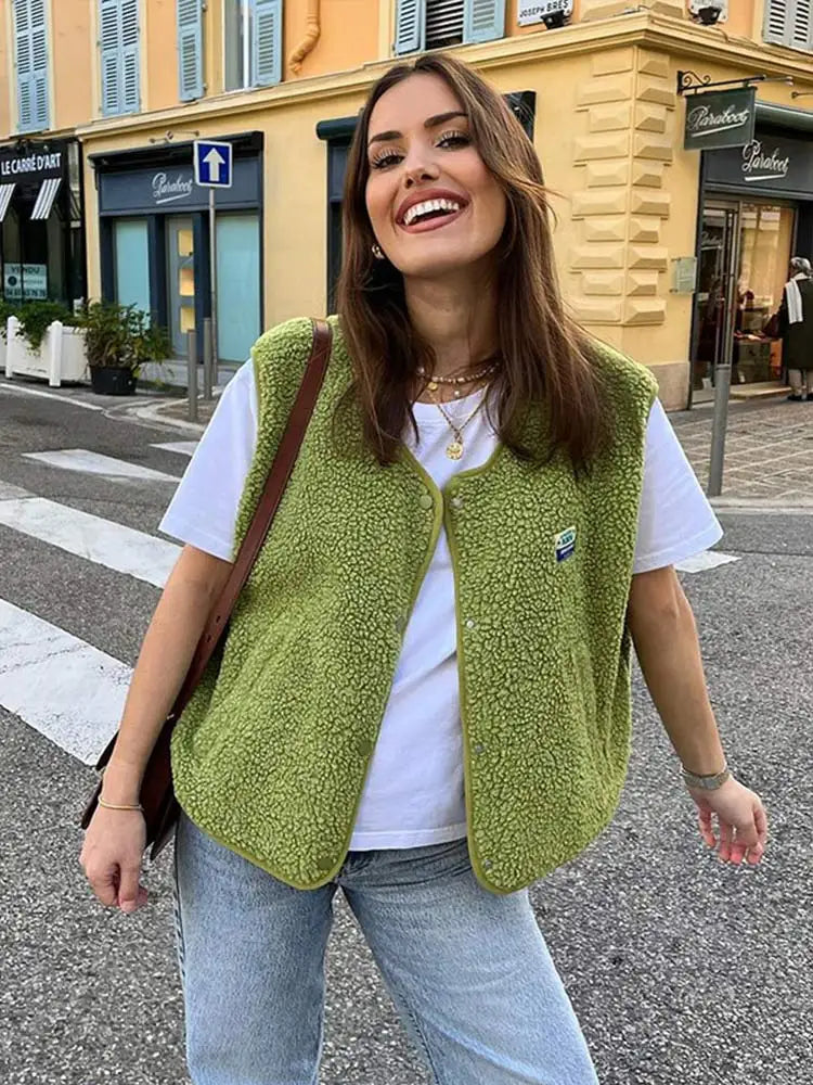 Anika | Casual Fleece Vest for Women
