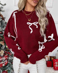 Bow | Jacquard Pullover Sweater