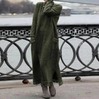 Delphine - Casual and warm long velvet dress