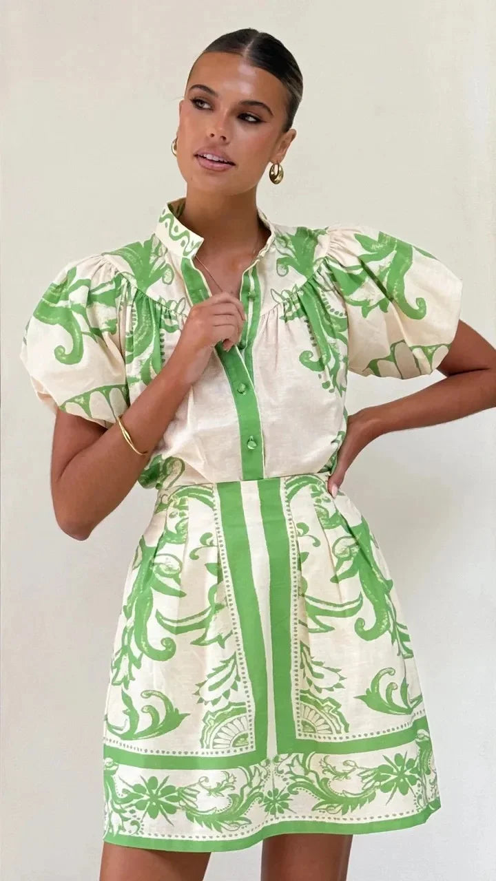 Kelsey | Linen Floral Cocktail Dress