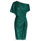 Neravielle - Elegant Sequined Off-Shoulder Dress