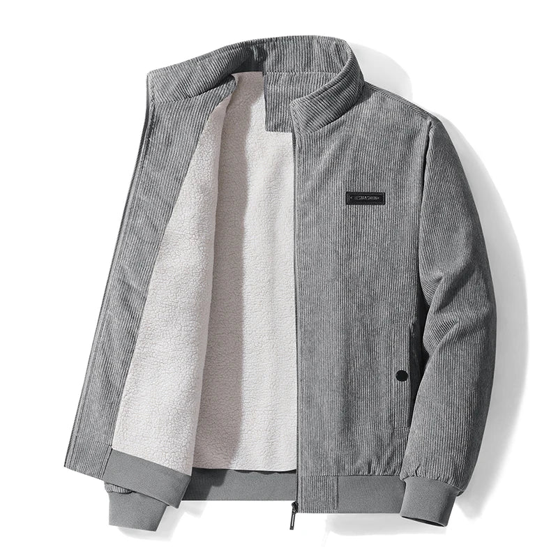 Udo Men's Fleece-Lined Corduroy Jacket by Vera Noir – styled view