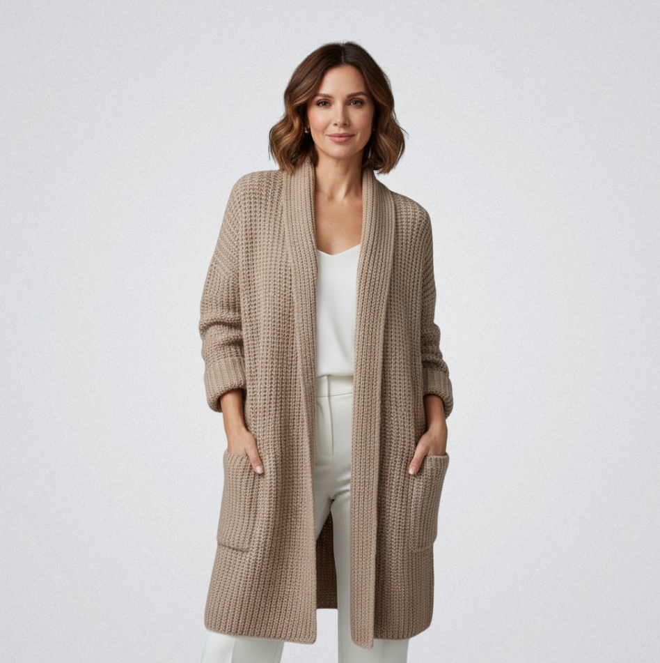 Kiara | Knitted Wool Cardigan With Pockets