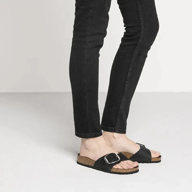 Brielle | Buckle Cork Orthopedic Slides