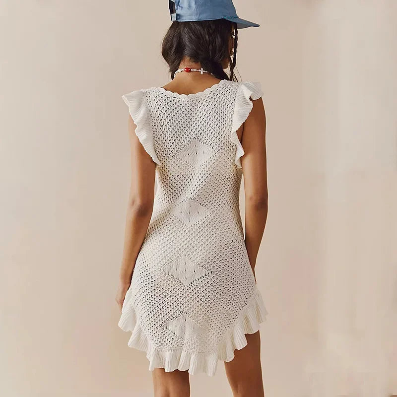 Maribelle | Crochet Beach Mini Dress