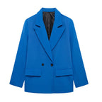 Willshela | Vintage Double-Breasted Blazer with Pockets