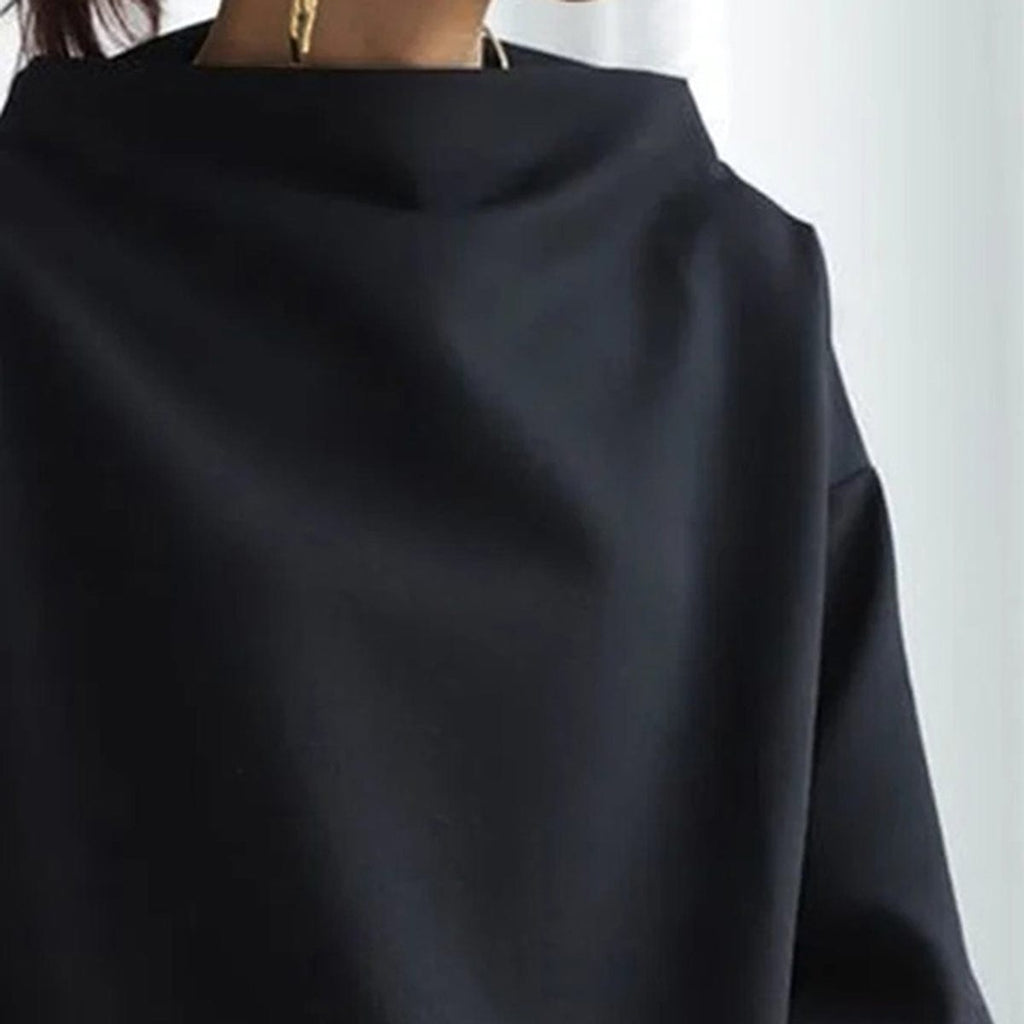 Elly High-Neck Casual Top – side view