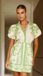 Kelsey | Linen Floral Cocktail Dress