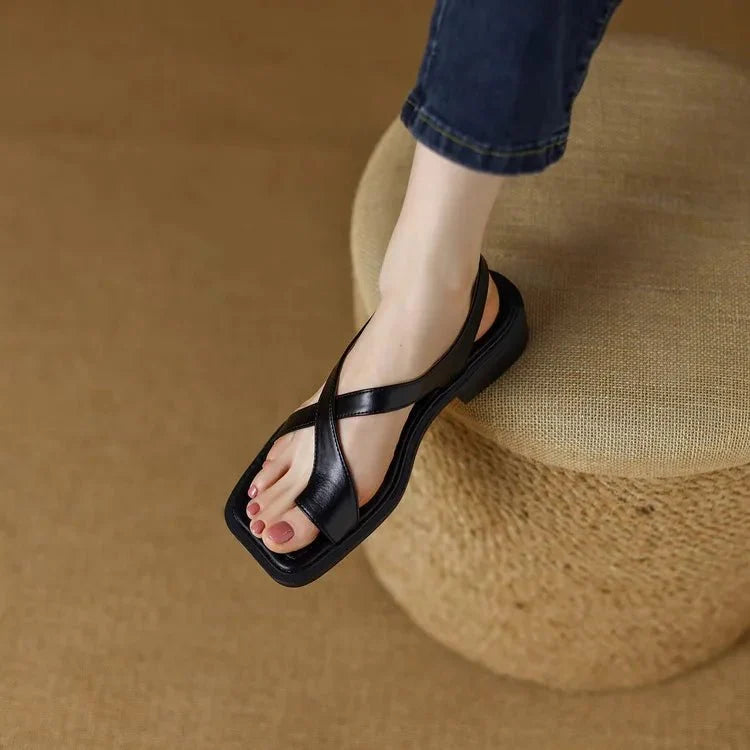 Ivy Cross Sandals | Italian Leather, Orthopedic Cushioned Footbed - 16