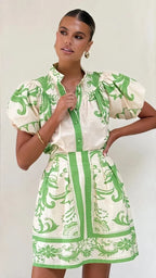 Kelsey | Linen Floral Cocktail Dress
