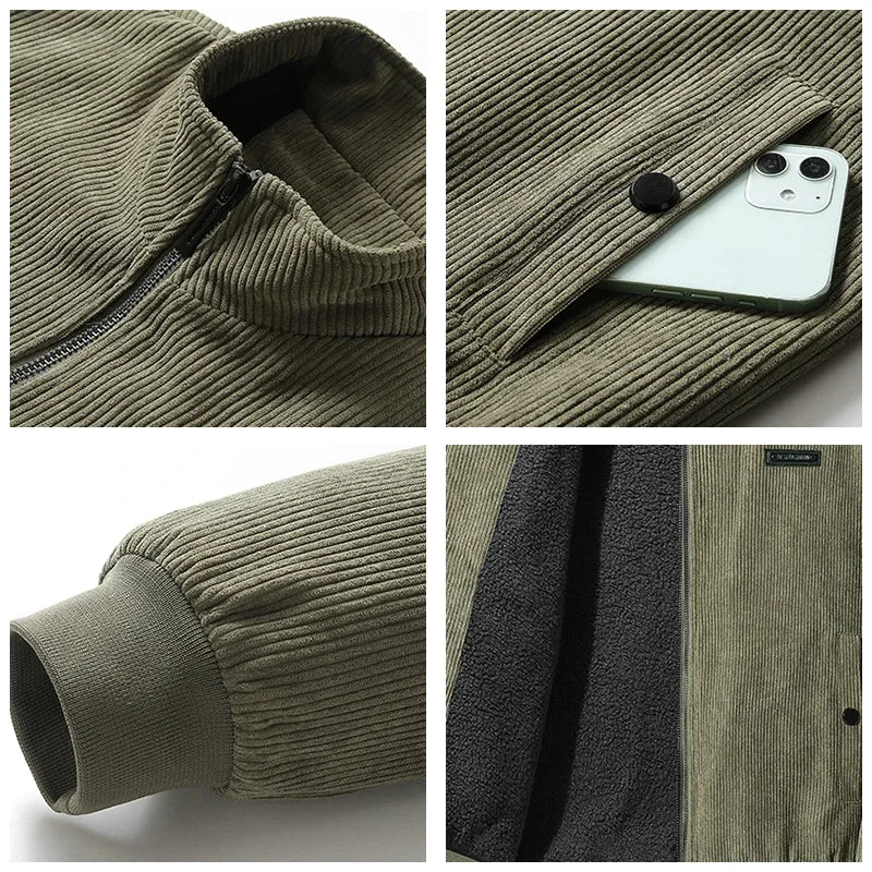 Udo Men's Fleece-Lined Corduroy Jacket by Vera Noir – image 7