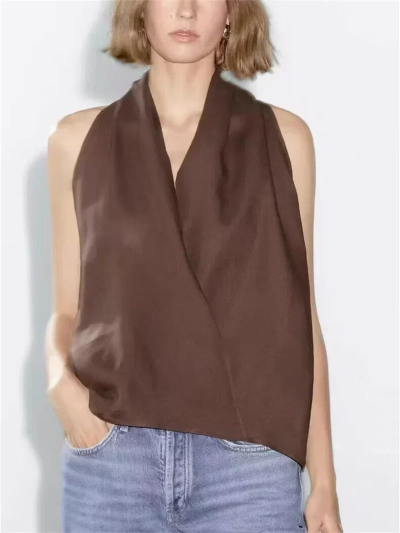 Valienne | Drape Linen Vest