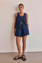 Doretta | Denim Tie Set