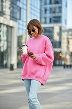 Zara | Oversize Sweatshirt with Crew Neckline