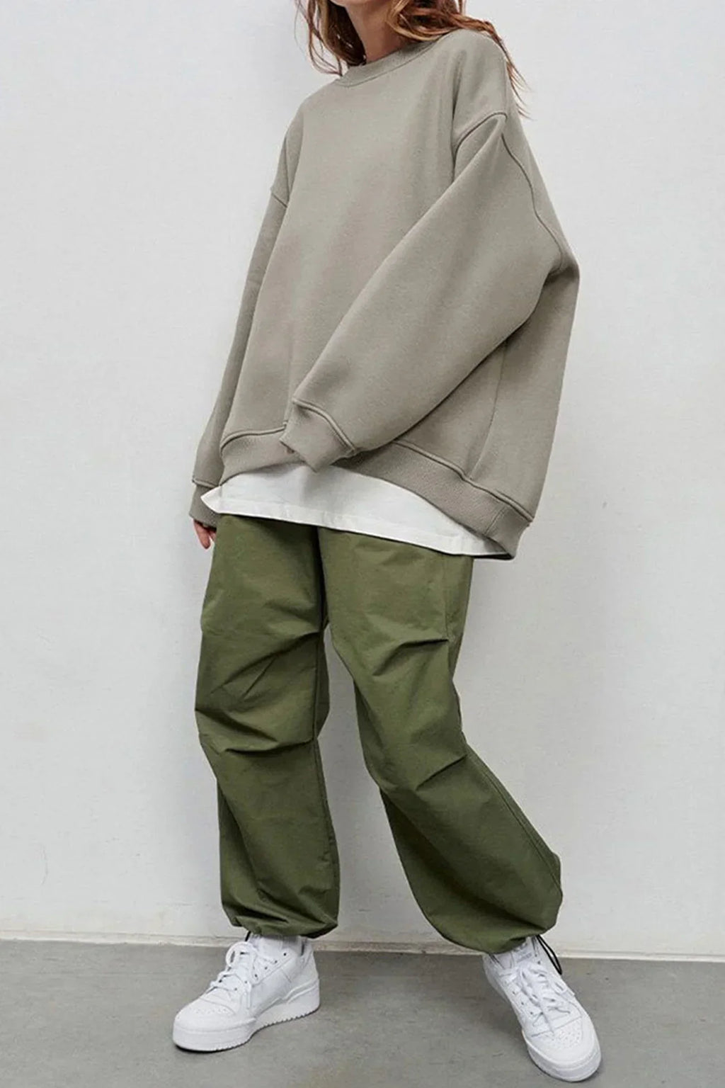 Zara | Oversize Sweatshirt with Crew Neckline